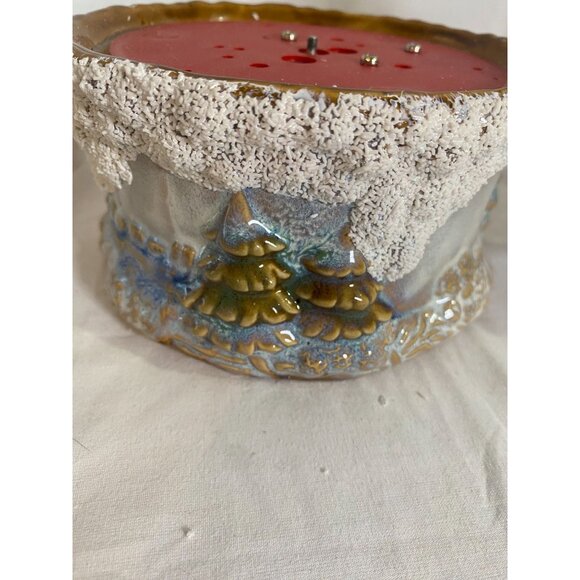 JC Penny Home Collection Snowman Reactive Glaze Porcelain Wind-Up Music Box W Bo - Picture 11 of 15